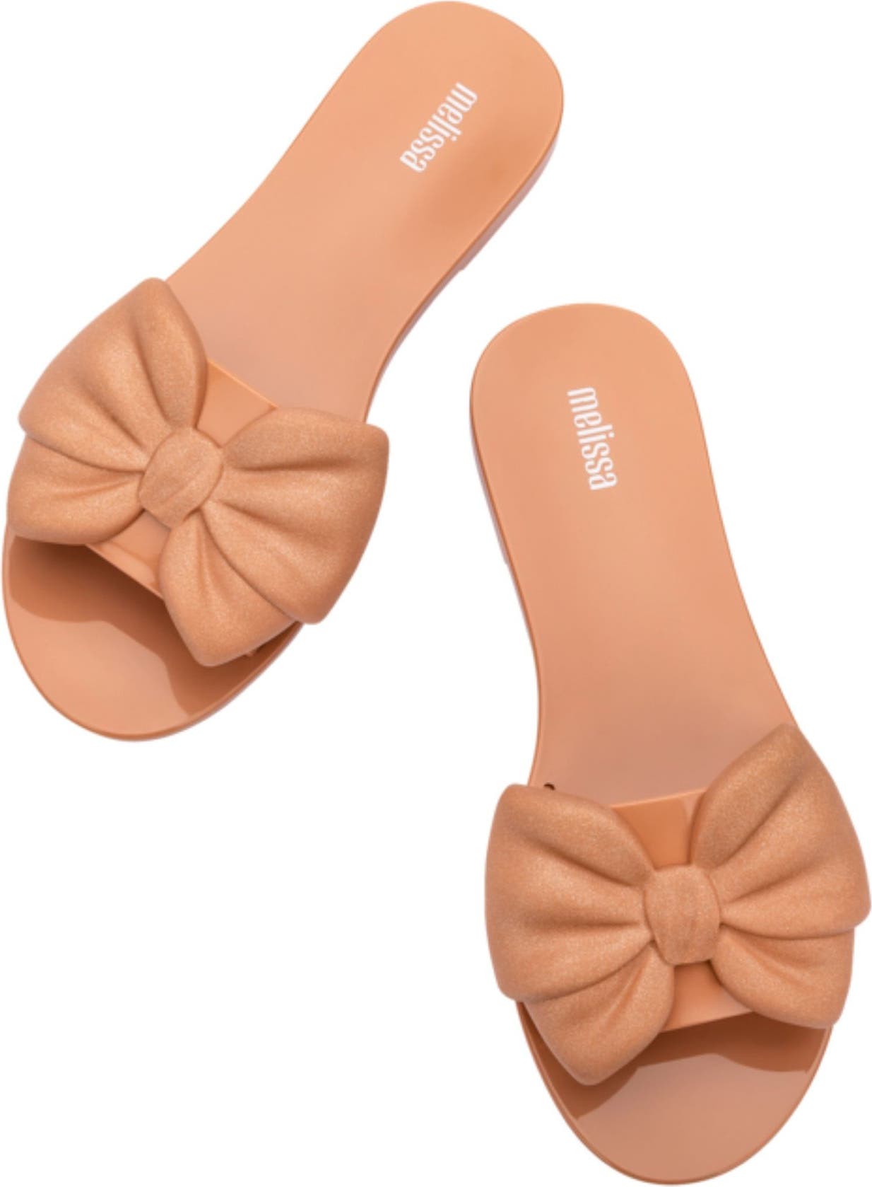 MELISSA Babe II Bow Slide Sandal, Alternate, color, BEIGE