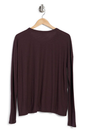 JAMES PERSE Long Sleeve Pocket Tee, Alternate, color, EGGPLANT