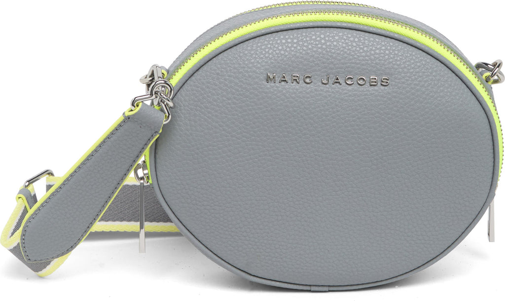 Marc Jacobs Oval Leather Crossbody Bag, Main, color, ROCK GREY MULTI