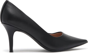 LINEA PAOLO Paris Pointed Toe Leather Pump, Alternate, color, BLACK