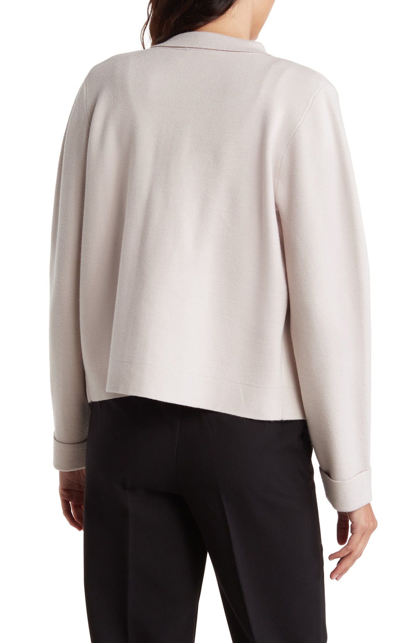 T Tahari Sweater Crop Jacket, Alternate, color, TRANQUIL TAUPE