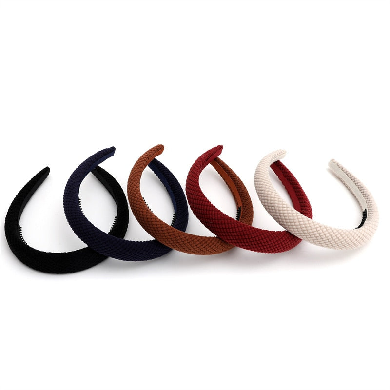 Fashion New girls Plaid cordury Hair large bow pony style padded headbands HAIR ACCESSORIES