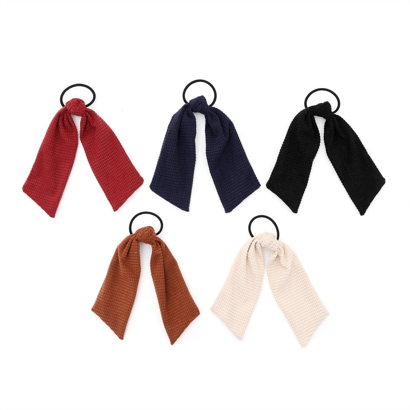 Fashion New girls Plaid cordury Hair large bow pony style padded headbands HAIR ACCESSORIES