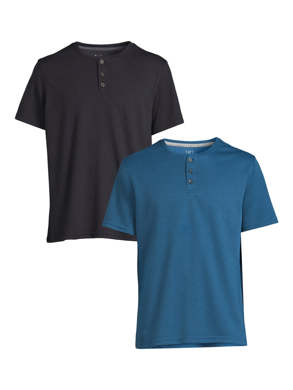 George Men's Henley Tee with Short Sleeves, 2-Pack - image 1 of 5