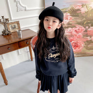 Kids Sweatshirts 2022 New Winter Brand Design Girls Boys Cute Letter Print Sweaters Pullover Baby Child Cotton Outwear Clothes