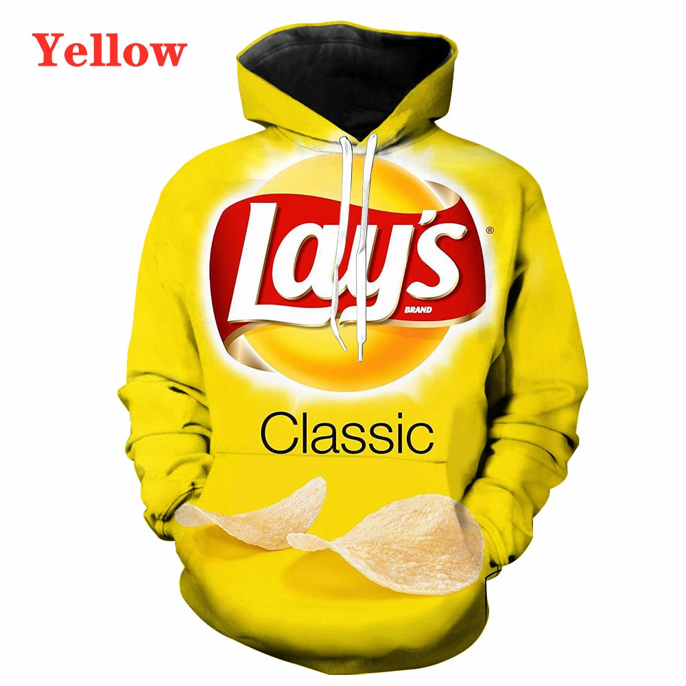 New Hot Cheetos Adults 3D Unisex Printing Hoodies Cosplay Hip Hop Sweater  S-7XL harajuku  man hoodies