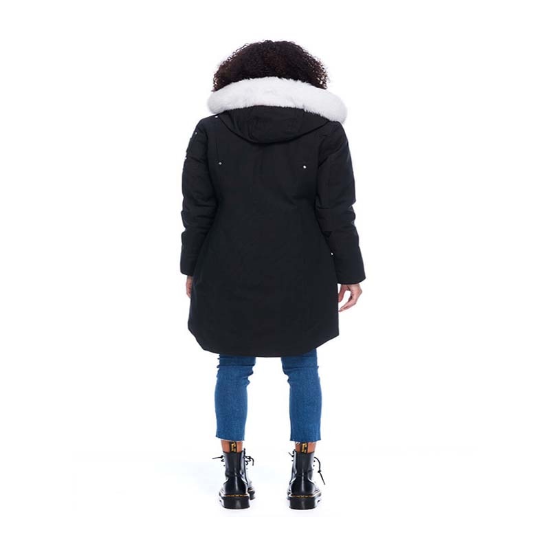 Real Fox Fur Ball Winter Women MoosennKnukles Parka Down Jackets Thicker Outdoor Fashion Long Coat