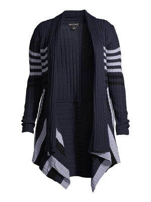 What's Next Women's and Women's Plus Size Ribbed Flyaway Cardigan - image 7 of 7