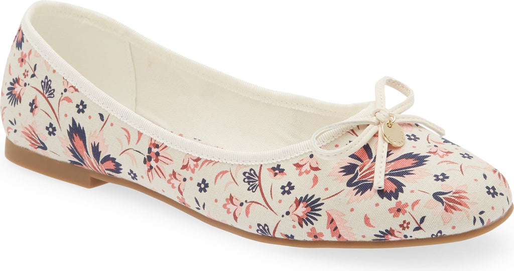 TED BAKER LONDON Bayna Floral Ballet Flat, Main, color, NATURAL