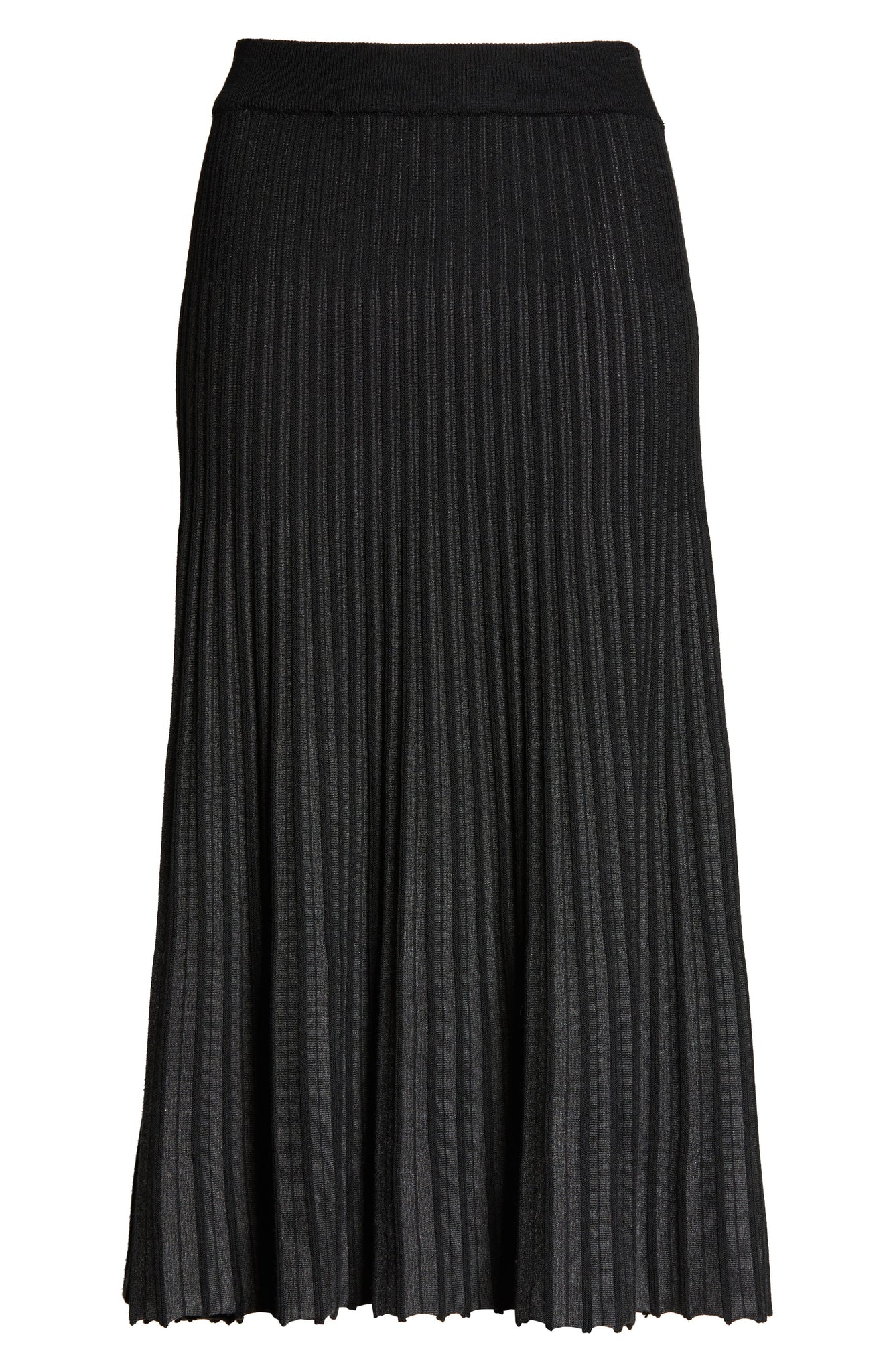 MAXSTUDIO Pleated Sweater Skirt, Alternate, color, BLACK GREY