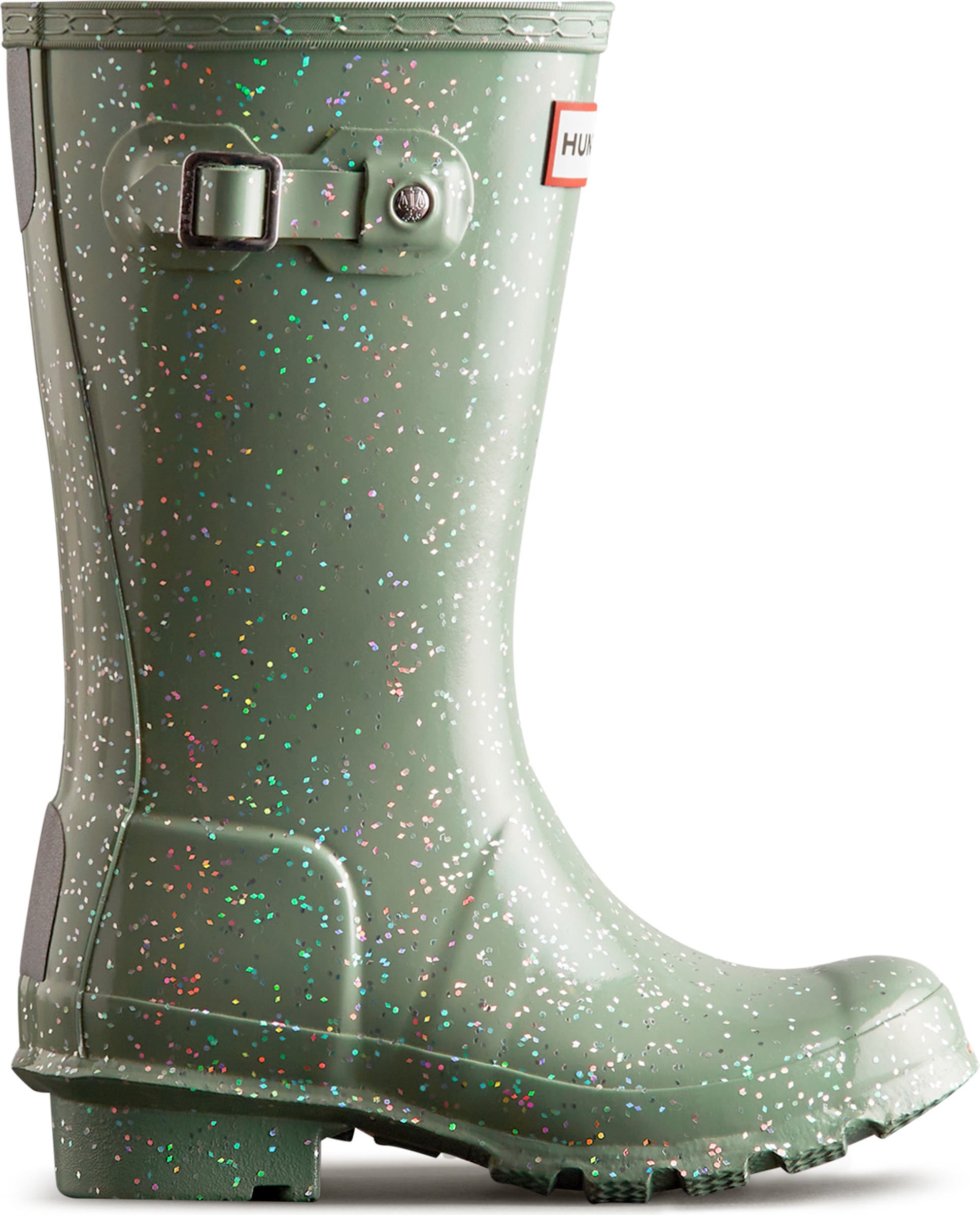 HUNTER Original Giant Glitter Waterproof Rain Boot, Alternate, color, SWEET GALE GREEN