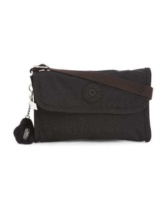 Nylon Flap Front Adjustable Strap Crossbody