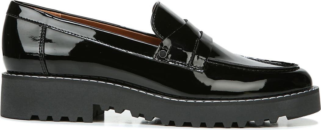 FRANCO SARTO Cassandra Platform Penny Loafer, Alternate, color, BLACK