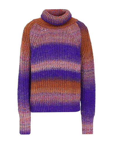 8 by YOOX Turtleneck KNIT GRADIENT ROLL-NECK SWEATER
 Purple 70% Acrylic, 30% Wool