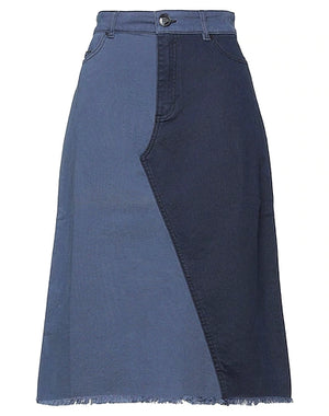 BAUM UND PFERDGARTEN Skirts Slate blue 97% Cotton, 3% Elastane