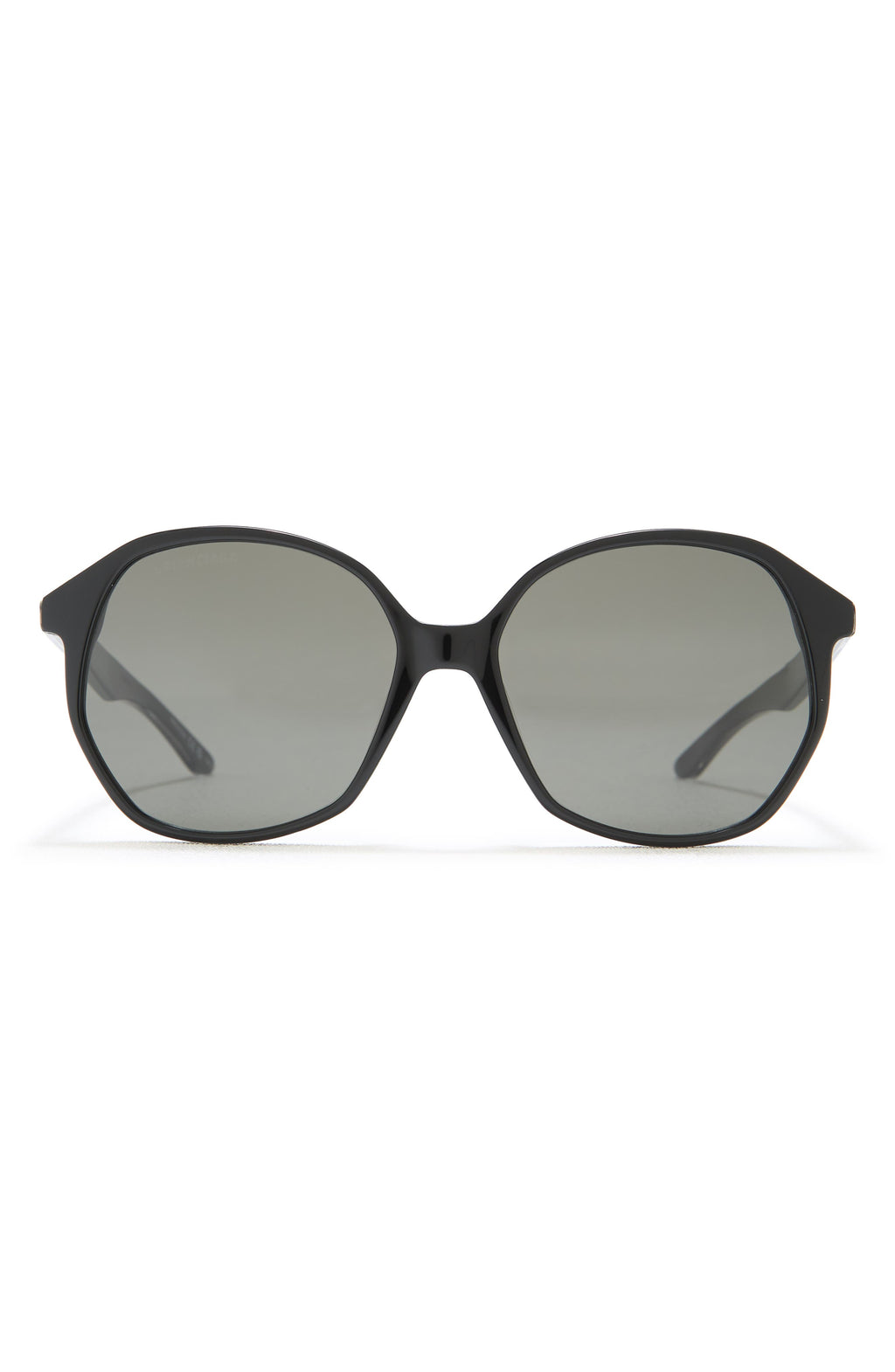 Balenciaga 58mm Round Sunglasses, Main, color, BLACK BLACK GREY