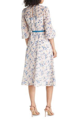 HARPER ROSE Floral Print Belted Midi Dress