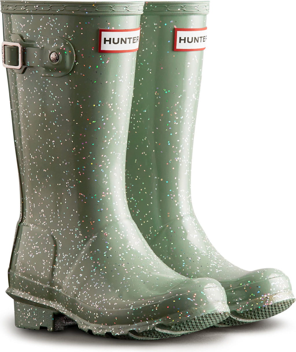 HUNTER Original Giant Glitter Waterproof Rain Boot, Main, color, SWEET GALE GREEN