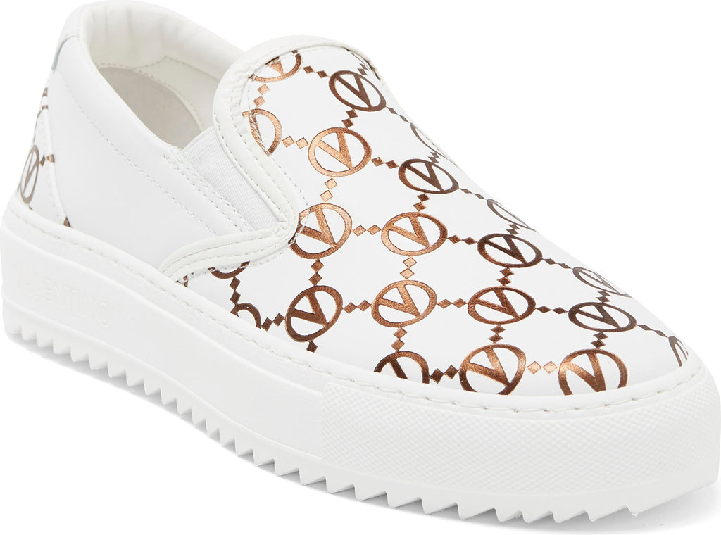 VALENTINO BY MARIO VALENTINO Regina Leather Platform Slip-On Sneaker, Main, color, WHITE