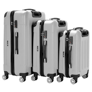 image 3 of Zimtown 3 Piece Nested Spinner Suitcase Luggage Set With TSA Lock Gray