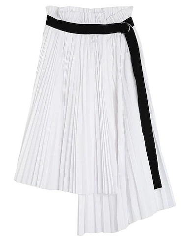 MEIMEIJ Midi skirt White 65% Polyester, 35% Cotton