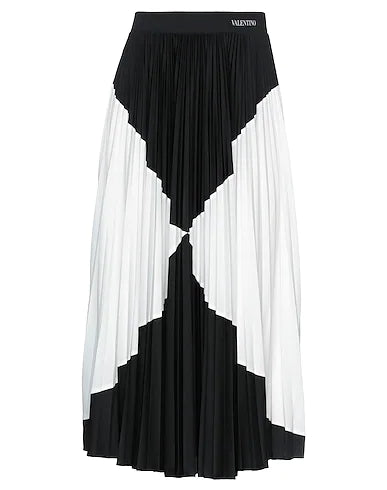 VALENTINO Midi skirt White 100% Polyester