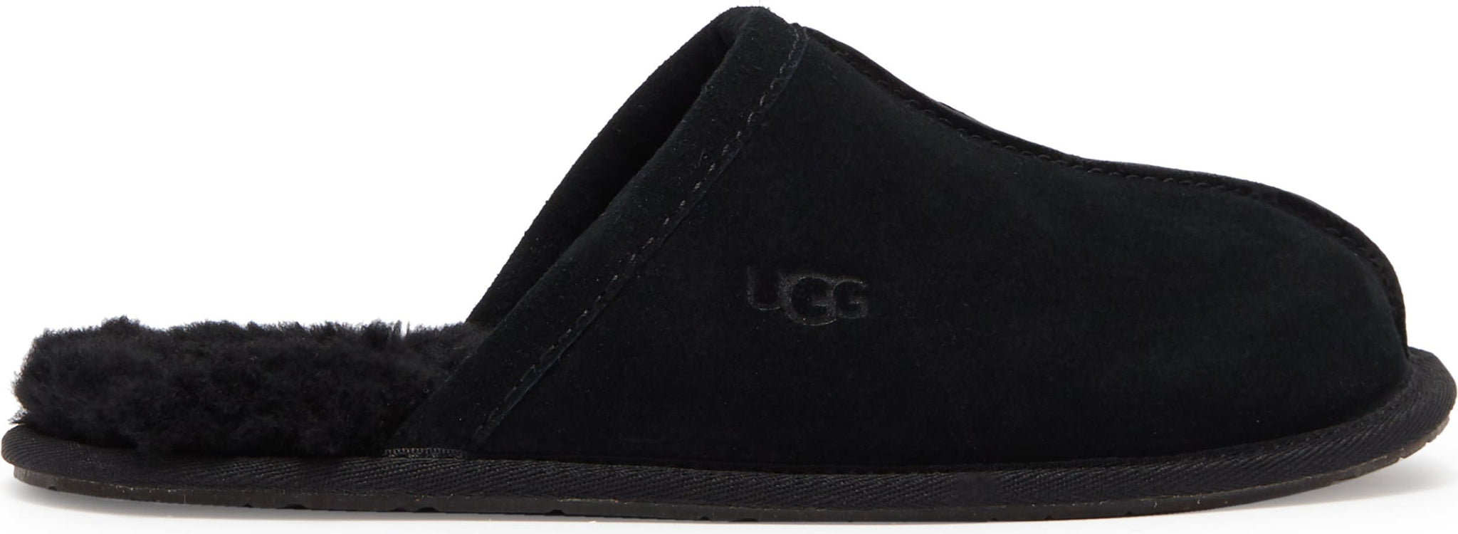UGG<SUP>®</SUP> Pearle Faux Fur Lined Scuff Slipper, Alternate, color, BLACK