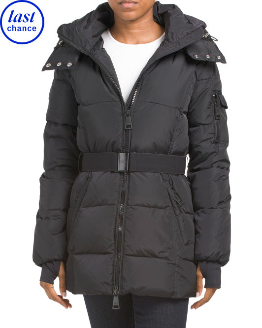 Belted Down Puffer Coat