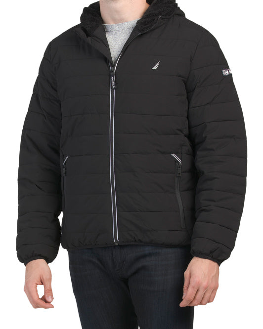 Quilted Jacket With Sherpa Lining