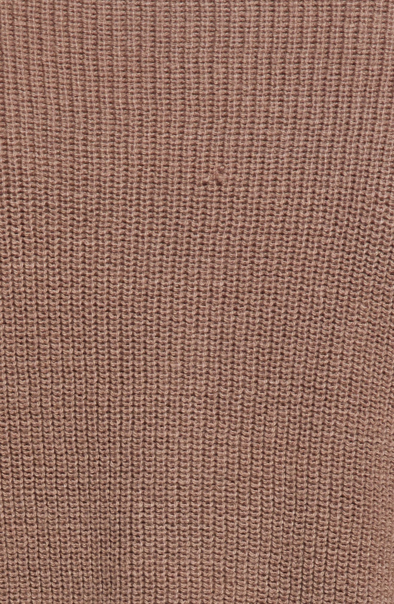 BP. Ribbed Cotton Blend Cardigan, Alternate, color, BROWN TAUPE
