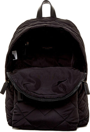 MARC JACOBS Quilted Nylon School Backpack, Alternate, color, BLACK