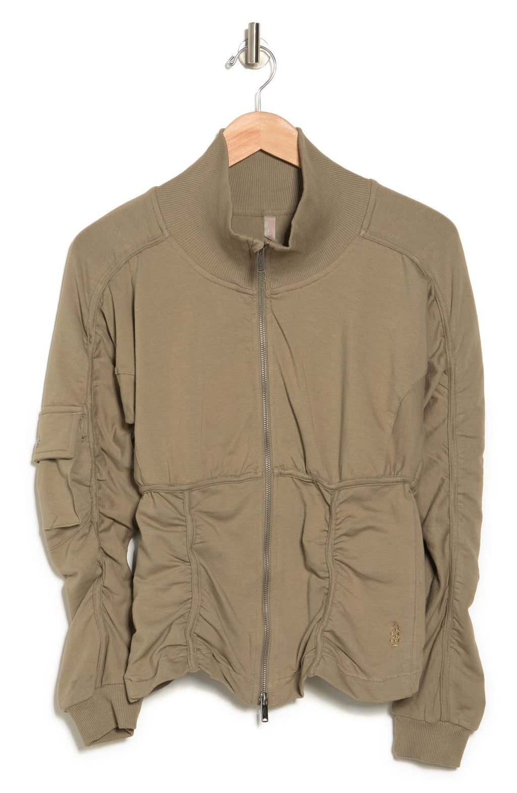 FP MOVEMENT Foundation Ruched Seam Jacket, Alternate, color, TAUPE