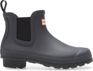 HUNTER Original Waterproof Chelsea Rain Boot, Main, color, BLACK/ BLACK ICE
