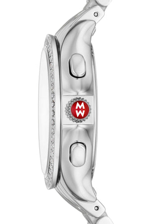 MICHELE Women's Belmore Chronograph Diamond Embellished Bracelet Watch, 37mm - 0.34 ctw, Alternate, color, NO COLOR