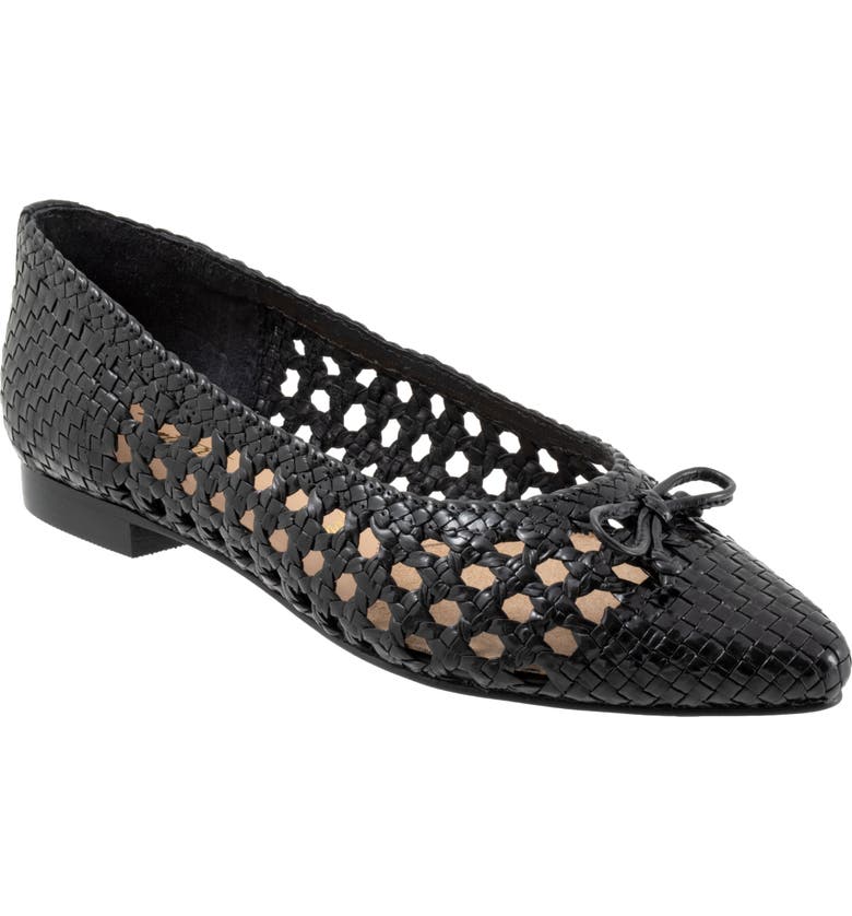 Trotters Edith Woven Pointed Toe Flat (Women)