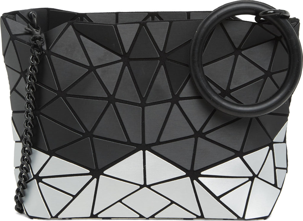 PATRIZIA LUCA Geometric Crossbody Bag, Main, color, M.BLACK/ SILVER