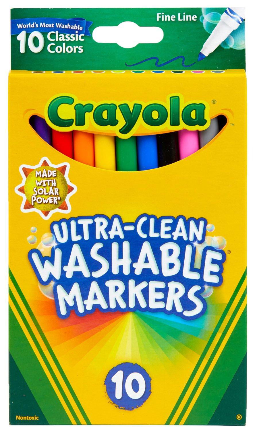 image 0 of Crayola Ultra Clean Classic Fine Line Washable Marker, 10 Count, Child
