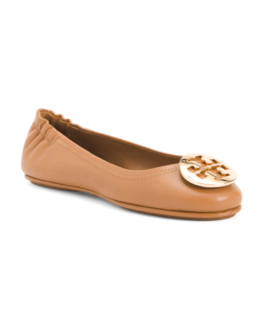 Leather Travel Ballet Flats