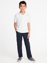 View large product image 4 of 4. School Uniform Built-In Flex Polo Shirt for Boys