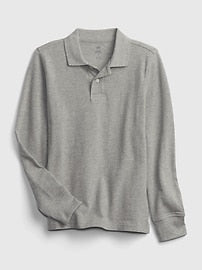 View large product image 1 of 3. Kids 100% Organic Cotton Uniform Polo Shirt
