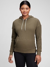 View large product image 3 of 4. Maternity Waffle Hoodie