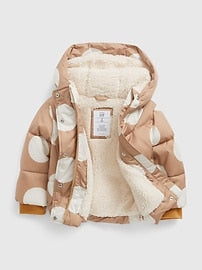 View large product image 3 of 3. Toddler Sherpa-Lined Puffer Jacket