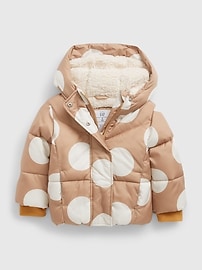 View large product image 1 of 3. Toddler Sherpa-Lined Puffer Jacket