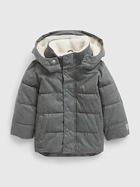 View large product image 1 of 3. Toddler Sherpa-Lined Puffer Jacket