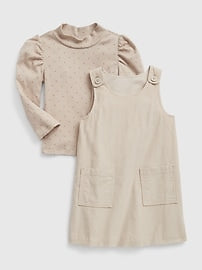 View large product image 1 of 3. Toddler Corduroy Jumper Outfit Set