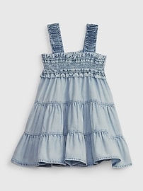 View large product image 2 of 3. Baby Tiered Denim Dress with Washwell