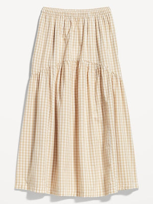 Image number 4 showing, Tiered Gingham Maxi Skirt for Women