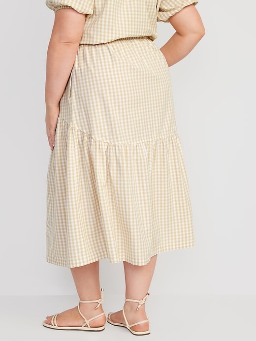 Image number 8 showing, Tiered Gingham Maxi Skirt for Women