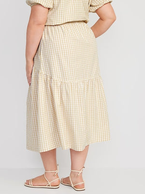 Image number 8 showing, Tiered Gingham Maxi Skirt for Women