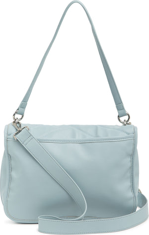 STEVE MADDEN Whitley Quilted Flap Crossbody Bag, Main, color, SOFT BLUE